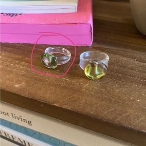 Glass ring. Size 5.5.